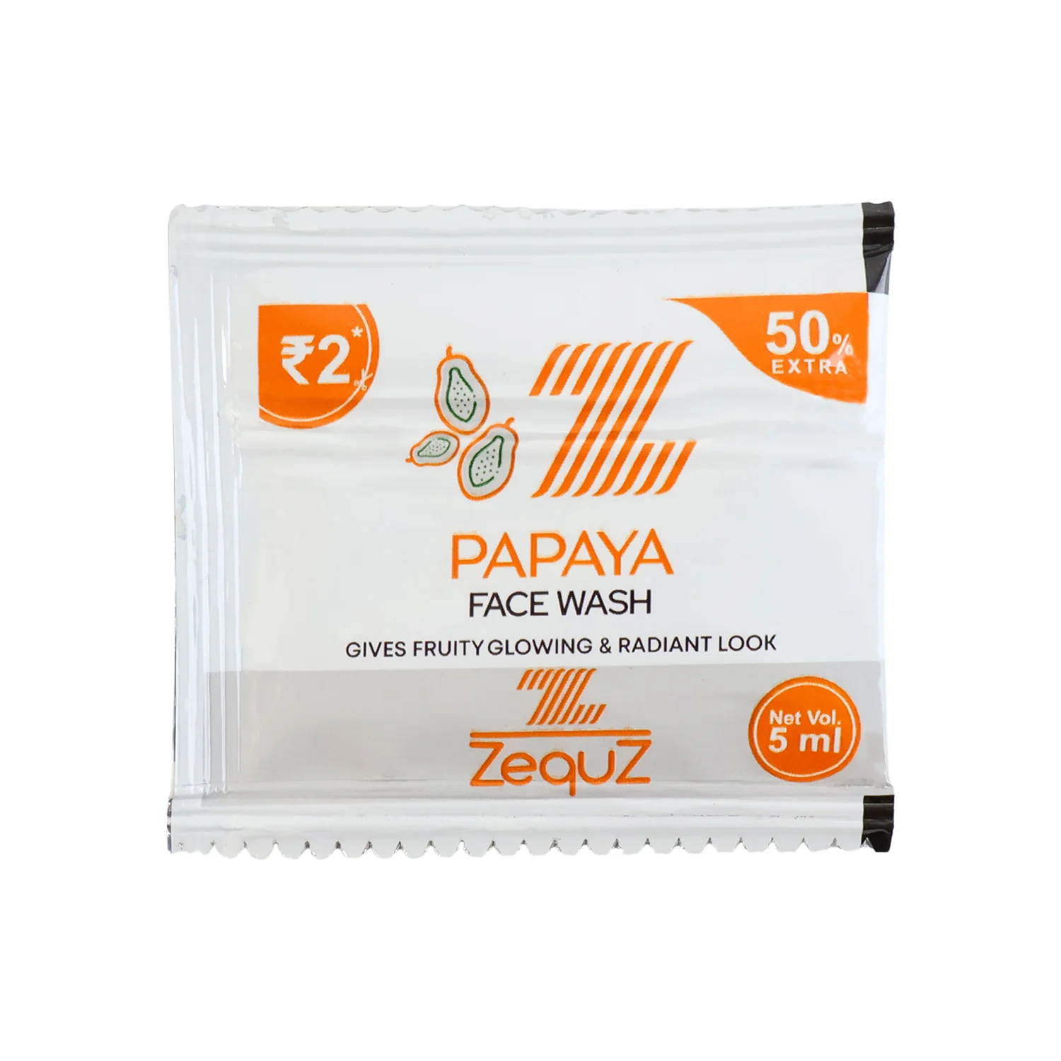 Zequz Papaya Face Wash Sachet (5 ML / 1 Pc) - Image 5