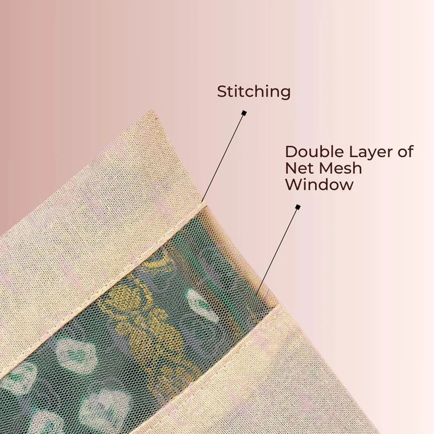 Zip Closure Saree Storage Bag (14.5×16.5 Cm, 1 Pc) - Image 4