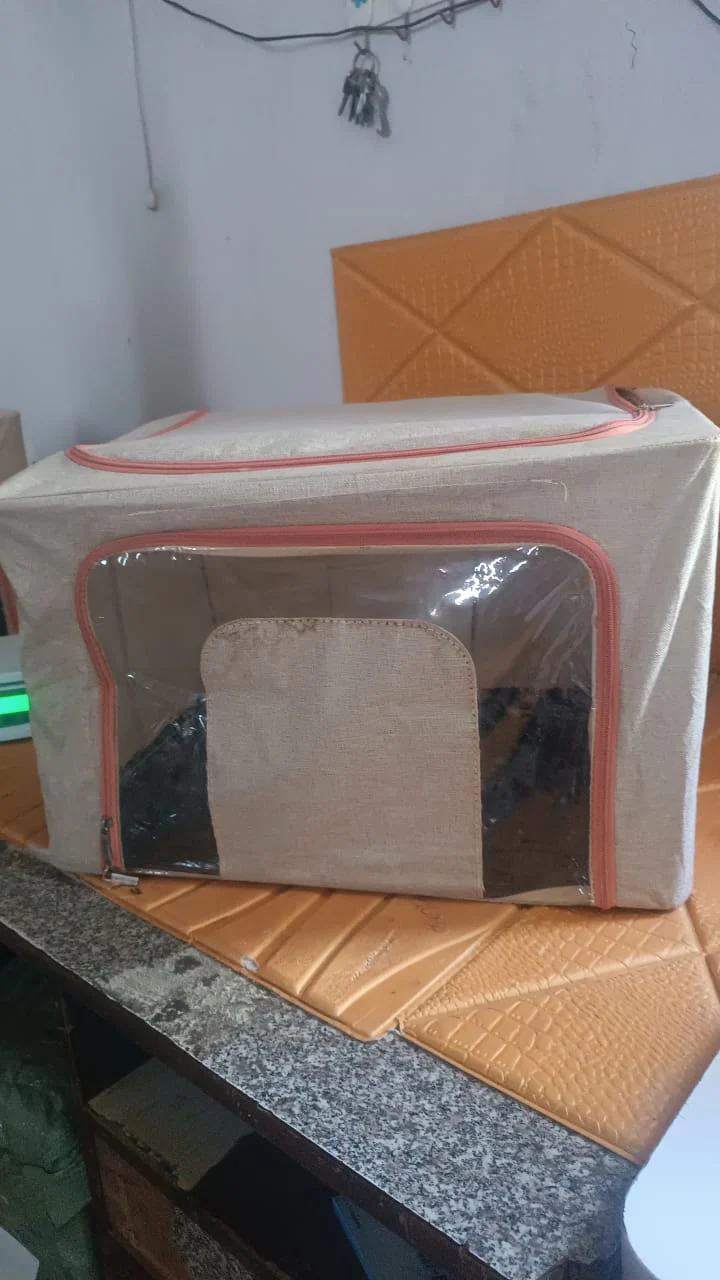 Zippered Closet Storage Box with Lid, With Window (Mix Design & Size / 1 Pc) - Image 8